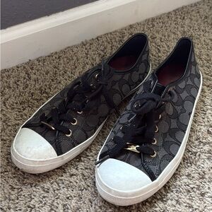 Coach Black and White Canvas Sneakers